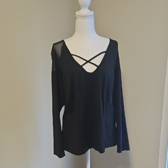 SHEIN Tops - SHEIN Black Cut Out Blouse